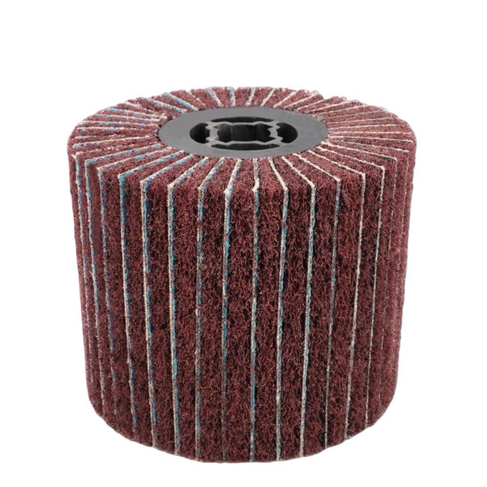 Rueda de pulido de acero inoxidable, cepillo abrasivo para pulir metales, herramientas de pulido, 120 x 100 x 19 mm, grano 40, A, 1