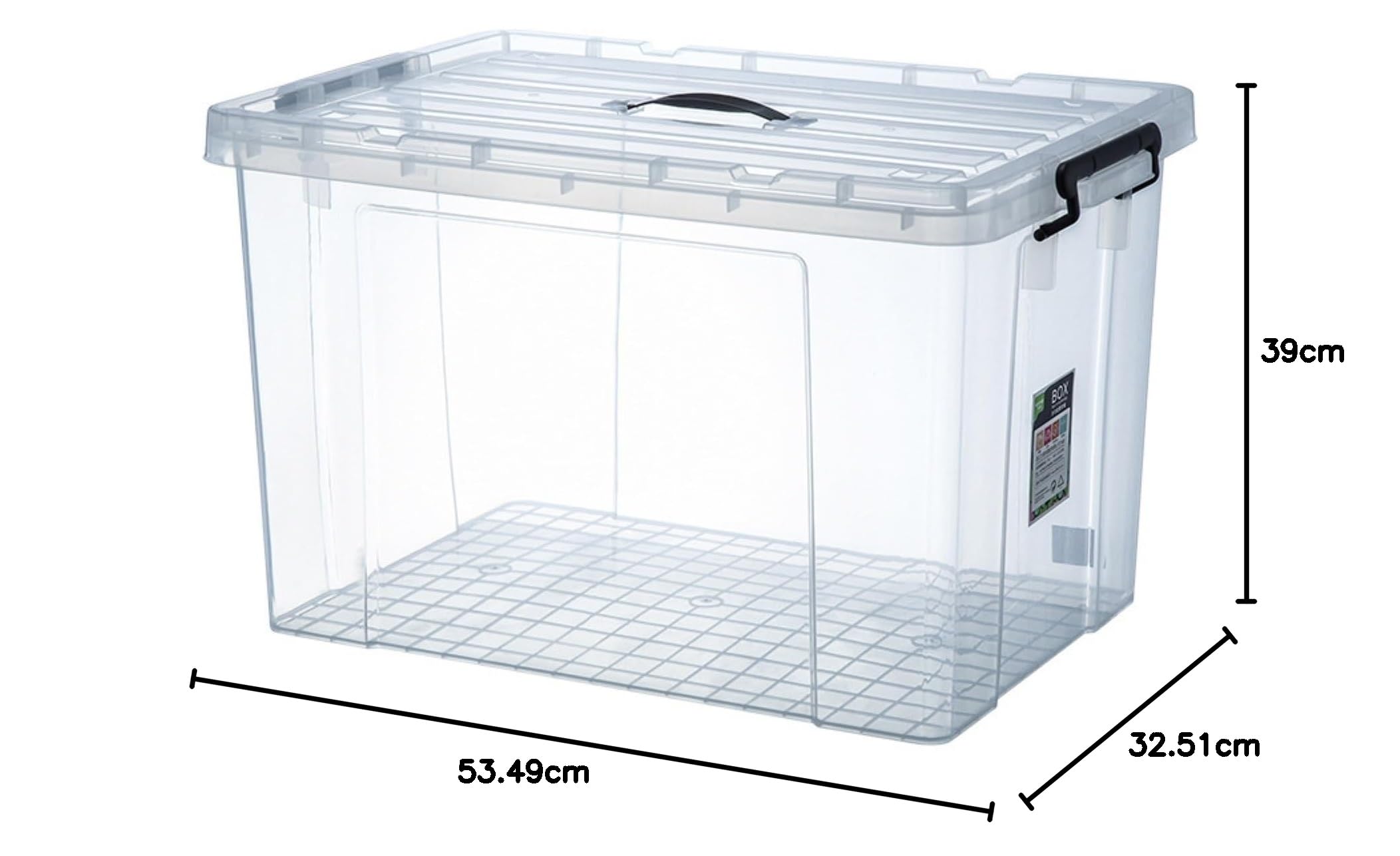 Cajas Almacenaje Caja de almacenamiento con asa y hebillas de cierre, contenedores de plástico, Caja de almacenamiento transparente, caja organizadora de ropa para Organizar Ropa Libros Herramientas (