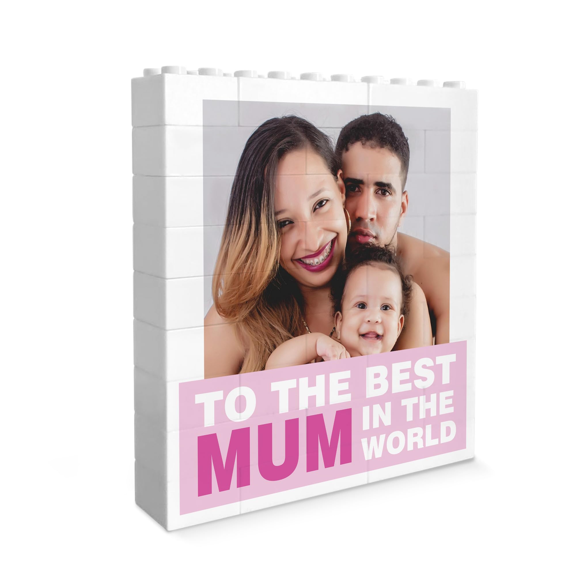 Red Ocean Personalised Best Mum Building Block Photo For Mum Birthday For From Daughter Son Best Keepsake