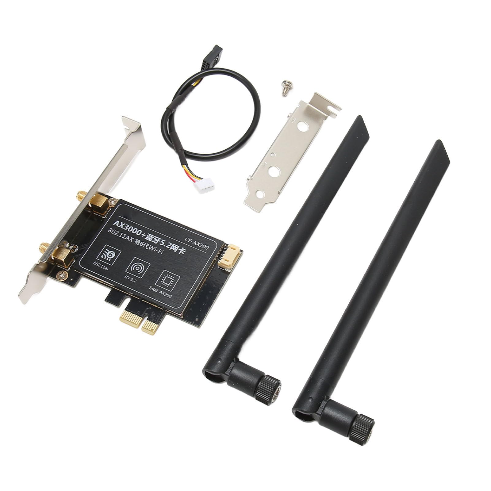 Vikye Scheda WiFi PCIe per PC, Scheda di Rete Wireless Dual Band da 2,4 GHz 5 GHz per PC Desktop Gaming Compatibile con 802.11