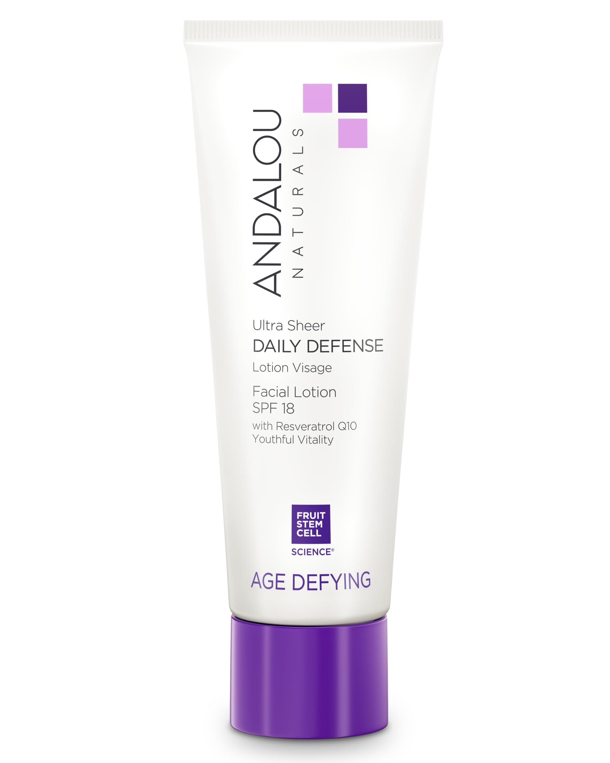 Aroma Naturals Andalou Naturals Ultra Sheer Spf 18 Daily Defense Facial Lotion, 2.7 Ounce