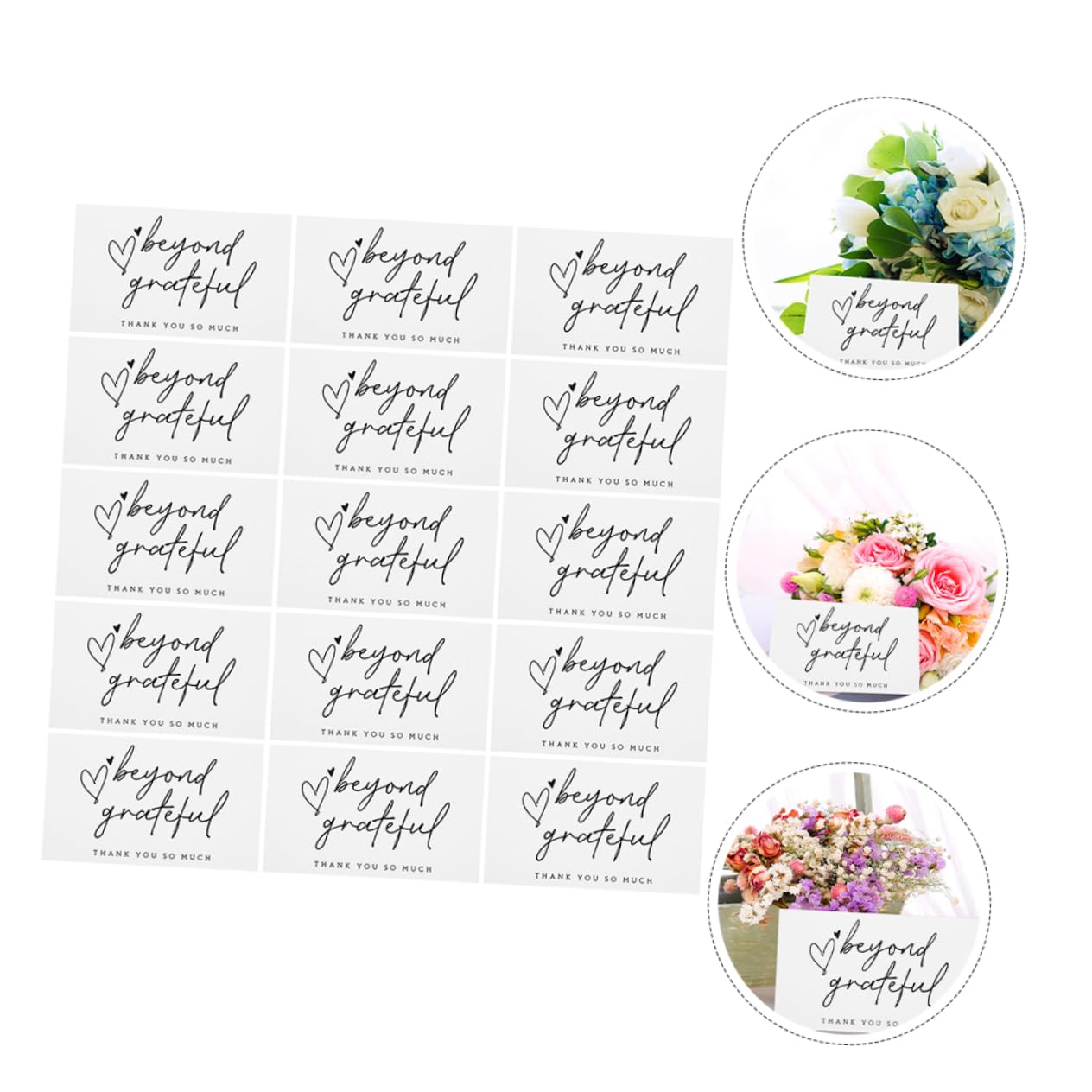 OSALADI 4 Sätze Danke Dir Karte Elegant Grußkarten Papa Pop Lustig Alle Retro -wertschätzungskarten Danke Du Blumen- Isst Begrüßen Dankeschön-karten- Papier 150 Stück * 4