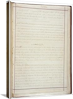 ART.COM Stretched Canvas Print 14th Amendment to U.S. Constitution: Civil Rights Passed June 13, 1866, Ratified July 9, 1868, 18" x 24"