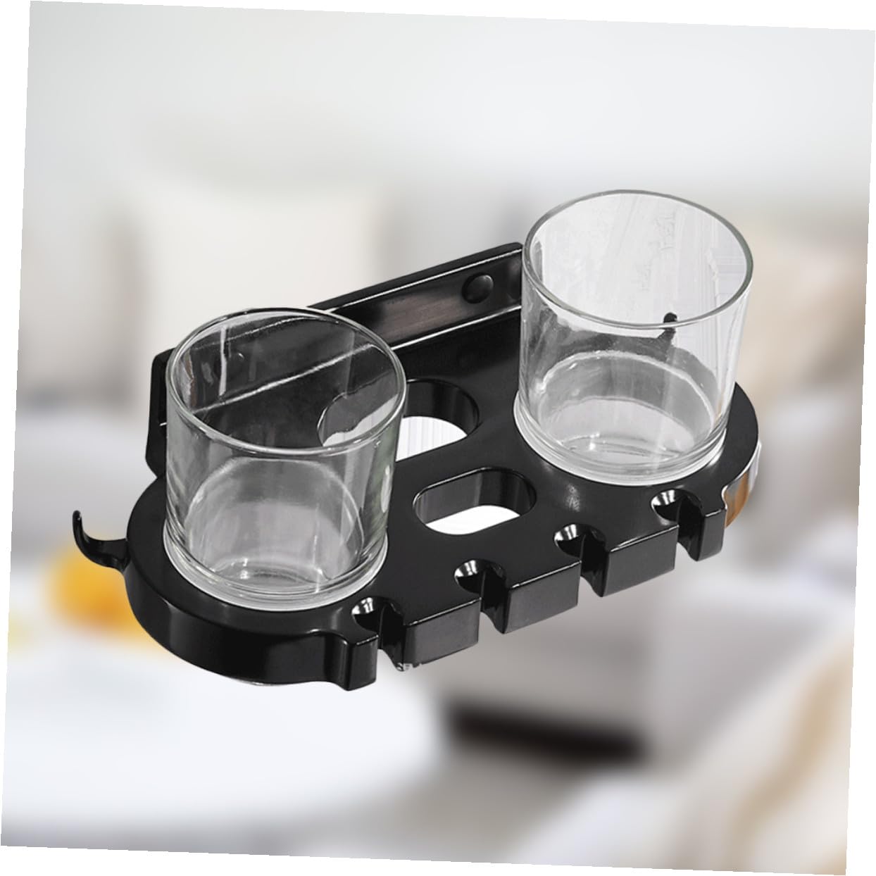 ERINGOGO Spazzolino Bagno Portaspazzolino in Alluminio Con Ganci Portaspazzolino Con Adatto Per Bicchieri e Spazzolini Da Denti