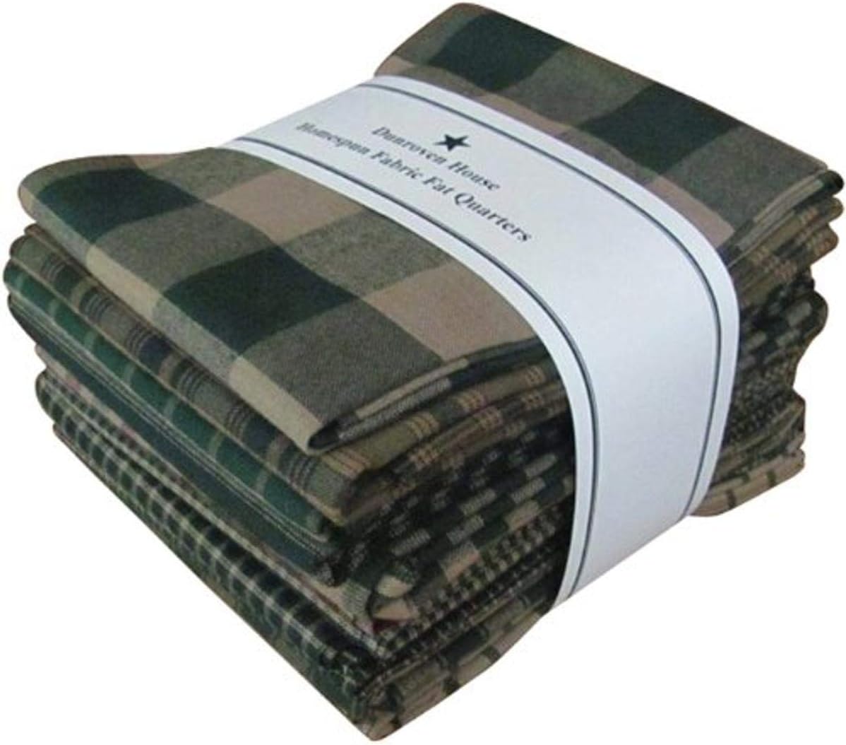 Dunroven House Homespun 12-Piece Fat Quarters, 18 by 21-Inch, Green