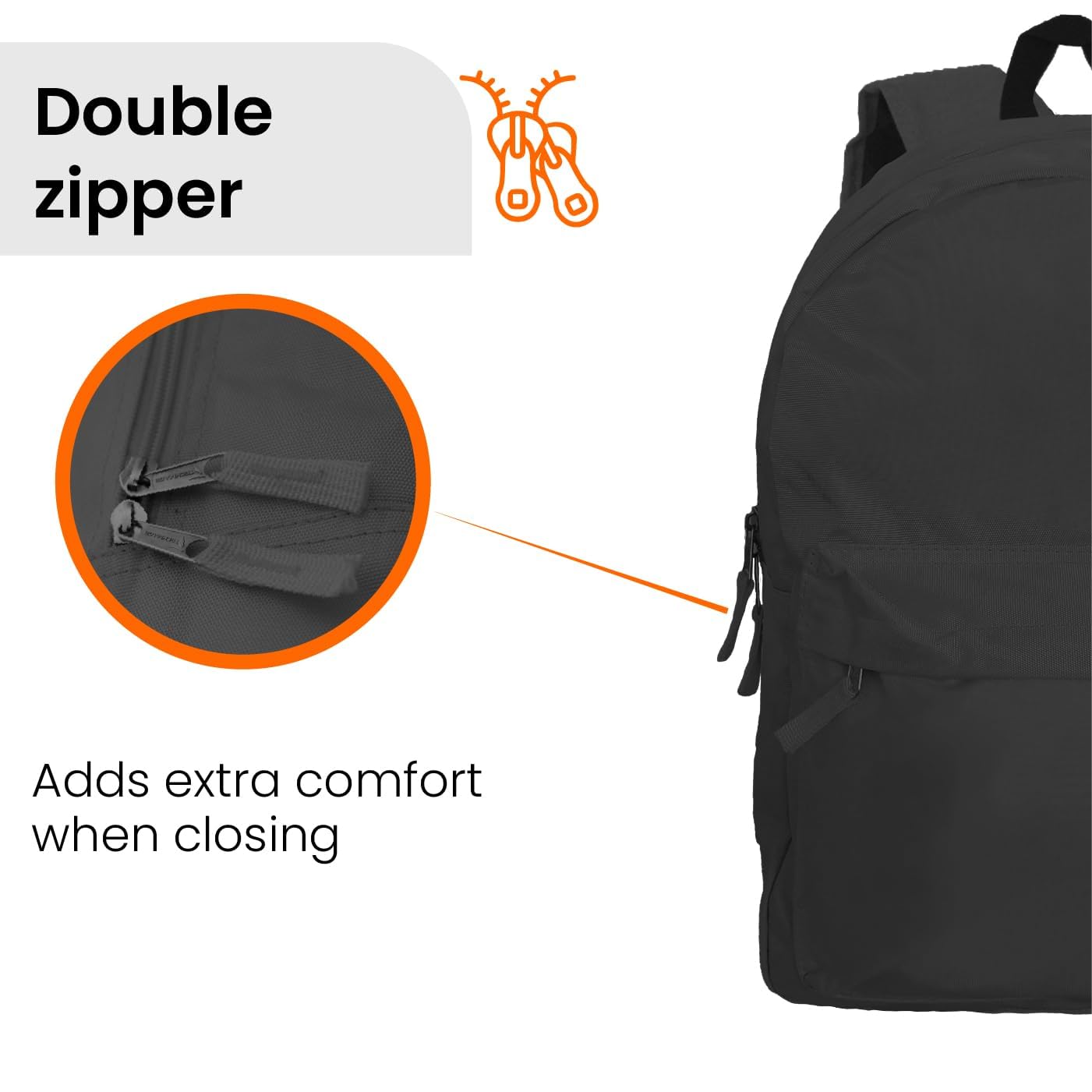 TECHMADE Zaino Scuola e Porta PC 15" Leggero e Capiente – Zaino Bagaglio a Mano 31.5x13.5x43 cm Compatibile Ryanair EasyJet – Multitasche Ergonomico per Lavoro, Scuola e Viaggi – UNISEX, (Nero)