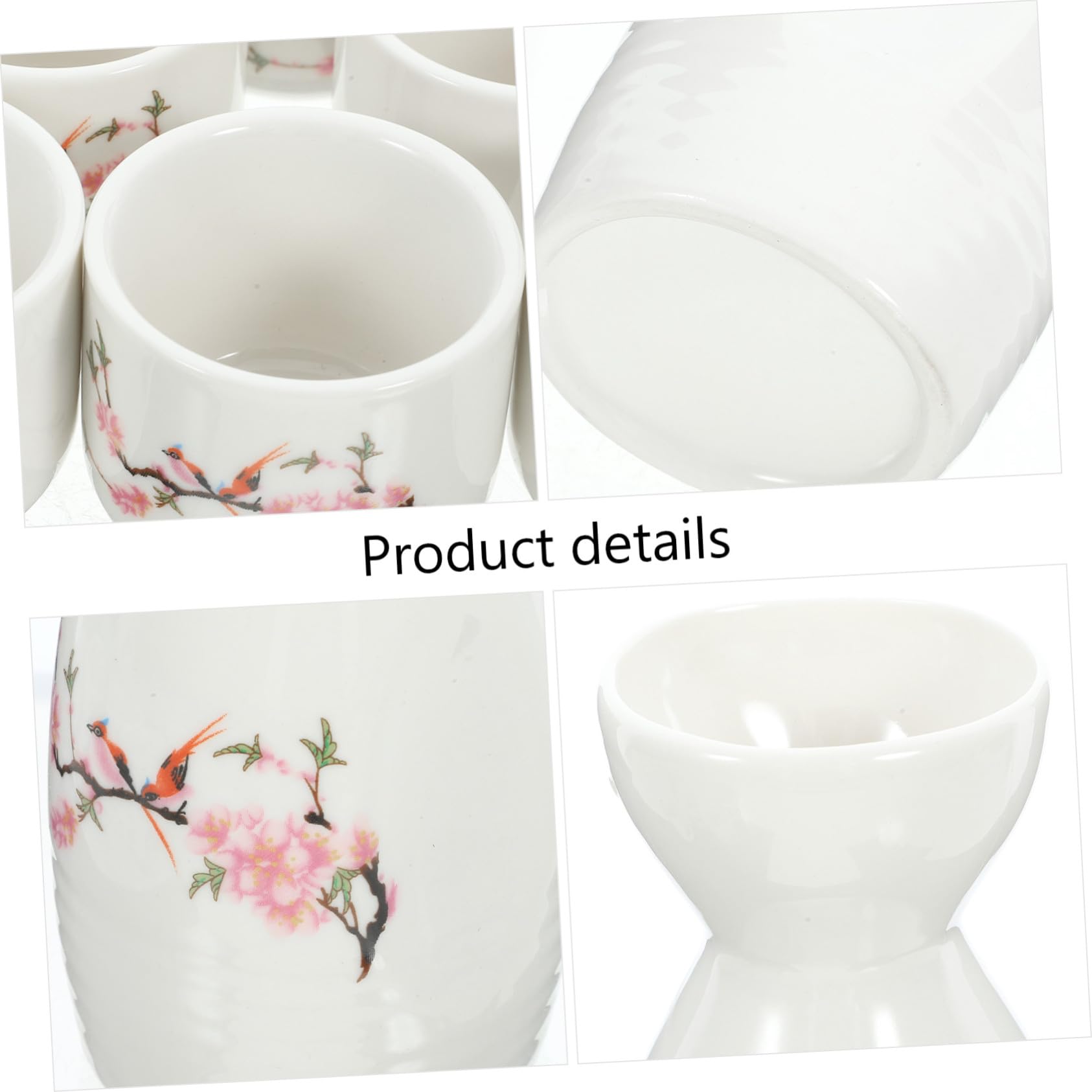 Set da Sake Giapponese in Ceramica 7 Pezzi Caraffa 250ml e 6 Tazzine da 30ml, Design Classico Retro per Intrattenere Famiglia e Ospiti a Casa