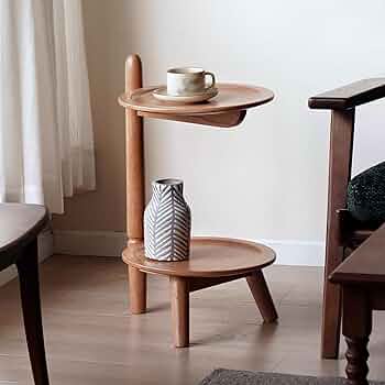 ナチュラルウッド 2段構造サイドテーブル 614VbxIBupL._AC_UF350,