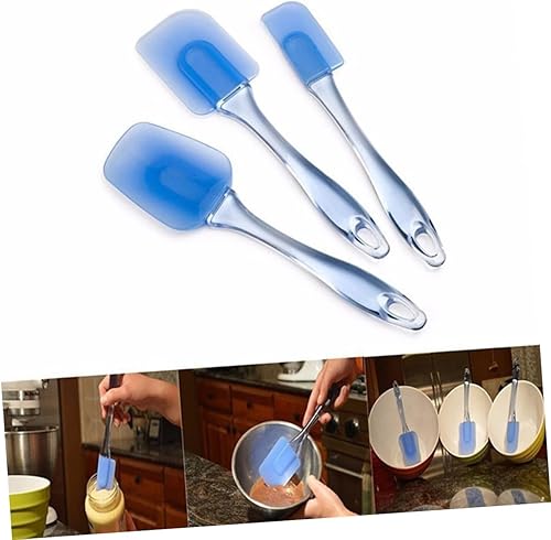 Miniatura 7 de Anneome Juego de 3 espátulas de silicona para tartas, herramientas de decoración de pasteles, espátulas para hornear, espátulas de cocina, espátulas