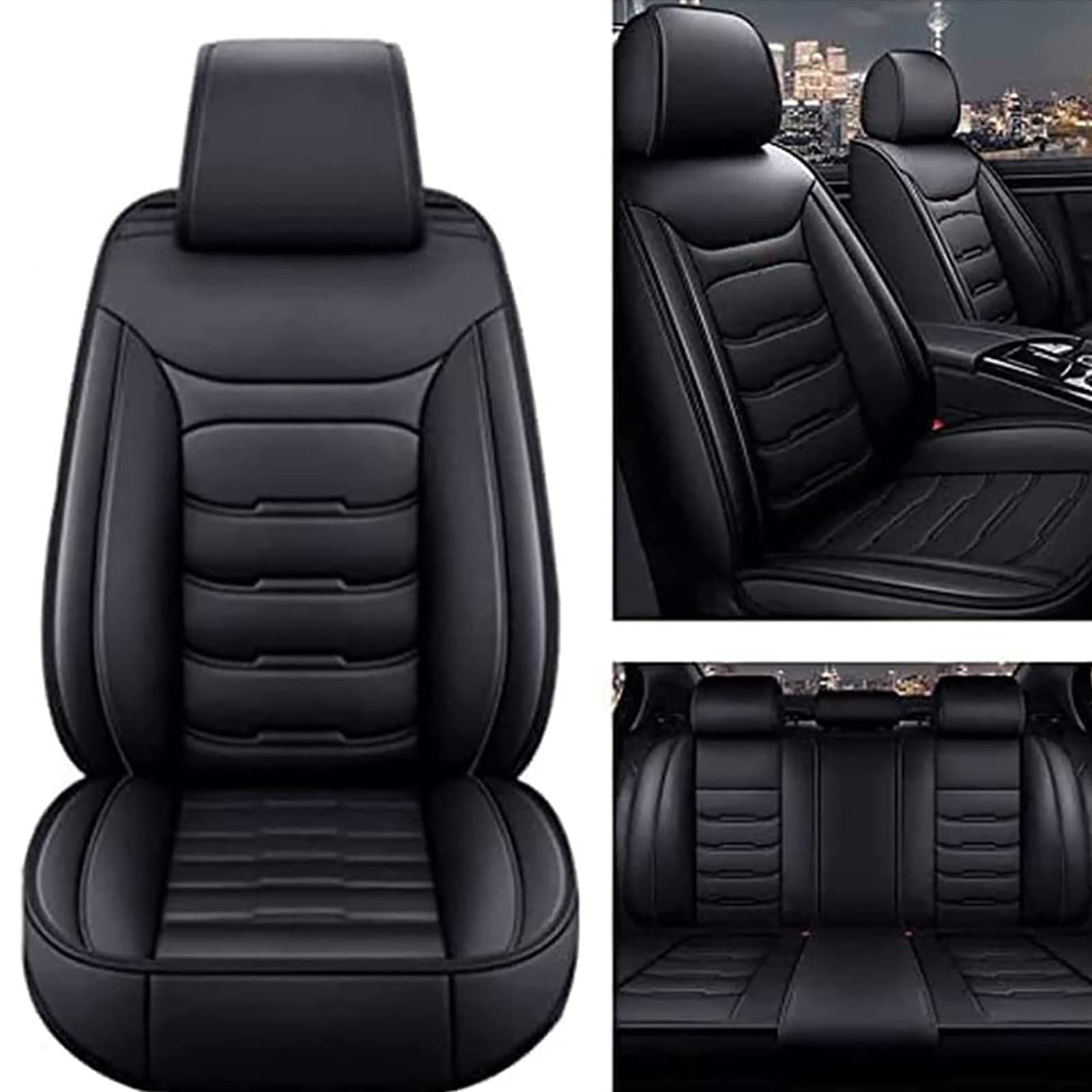 Para Toyota Land Cruiser 120 150 2004 2005-2018 Cuero Fundas Asientos de Coche, Sientos Delanteros Y Traseros Ajustable Desmontable Protector Impermeable Interior Accesorios AutomóViles