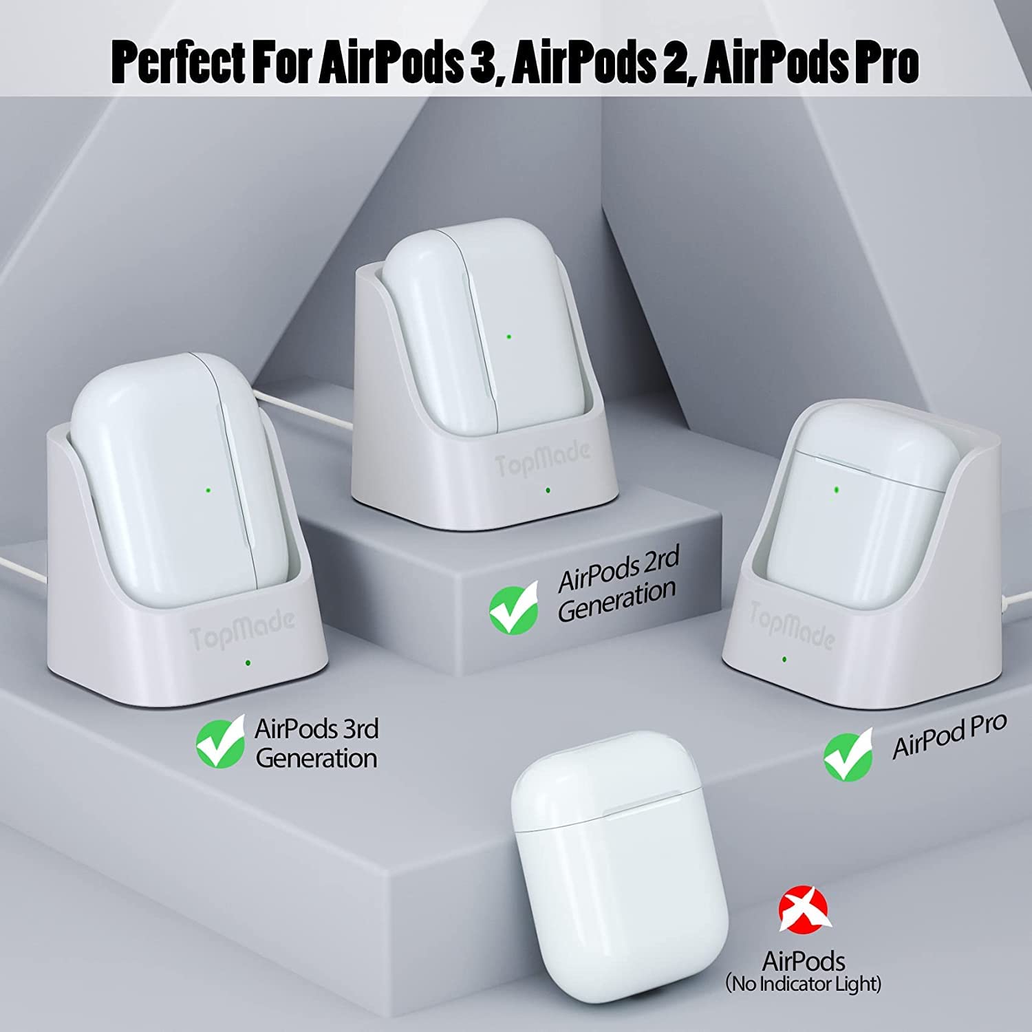Amazon | TopMade AirPods Pro充電器 ワイヤレス充電器 AirPods Pro第2