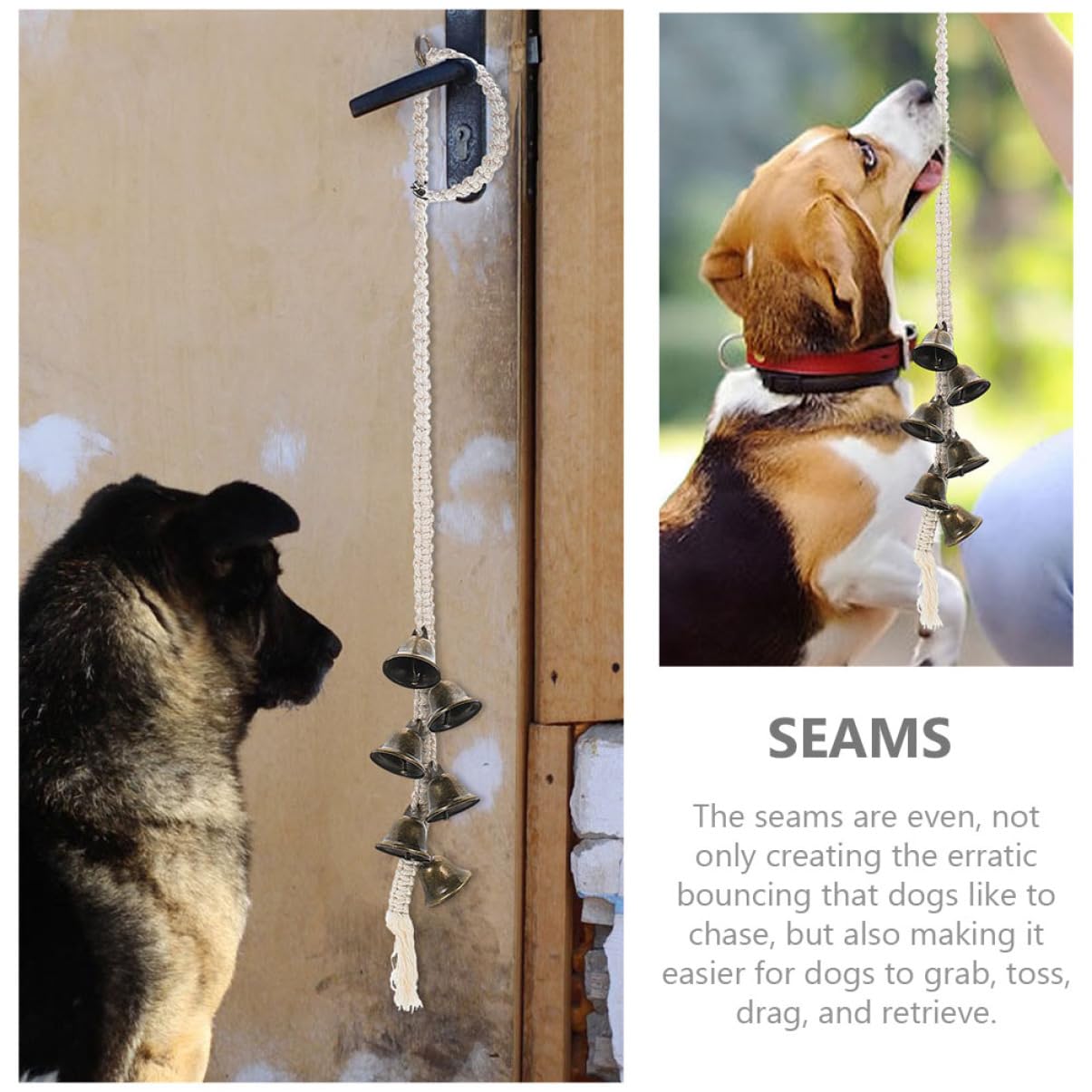 Abaodam Durable Dog Training Bells Potty Training Bells for Puppies Dog Doorbells Hanging Pet Doorbell