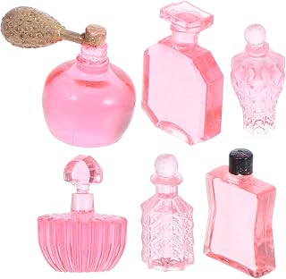 6pcs Miniature Perfume Bottle Realistic Resin Dollhouse Decor Intricate Detailing for Scene Models Charming Accessories for Miniature Collections
