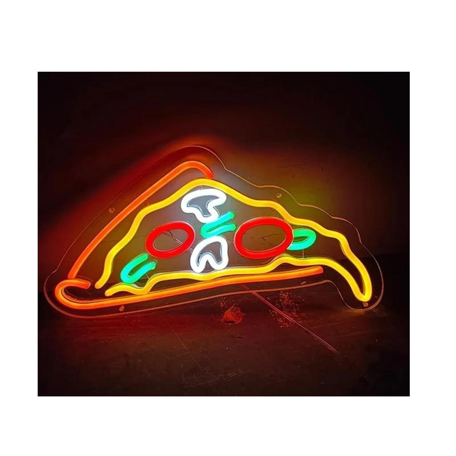 Zynther Neon lamp Soothing Ambiance Pizza Neon Sign Lamp, Powered by, Adjustable Brightness, Lights for