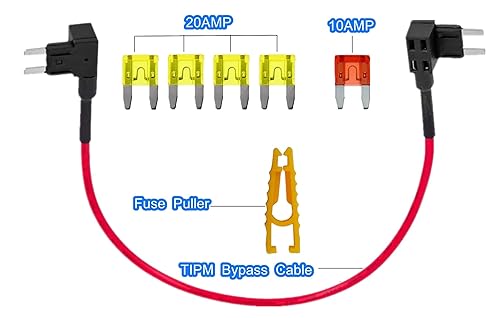 Miniatura 2 de TIPM Cable de derivación, adaptador de fusible, portafusibles, cable de derivación de relé de bomba de combustible para reparación compatible con