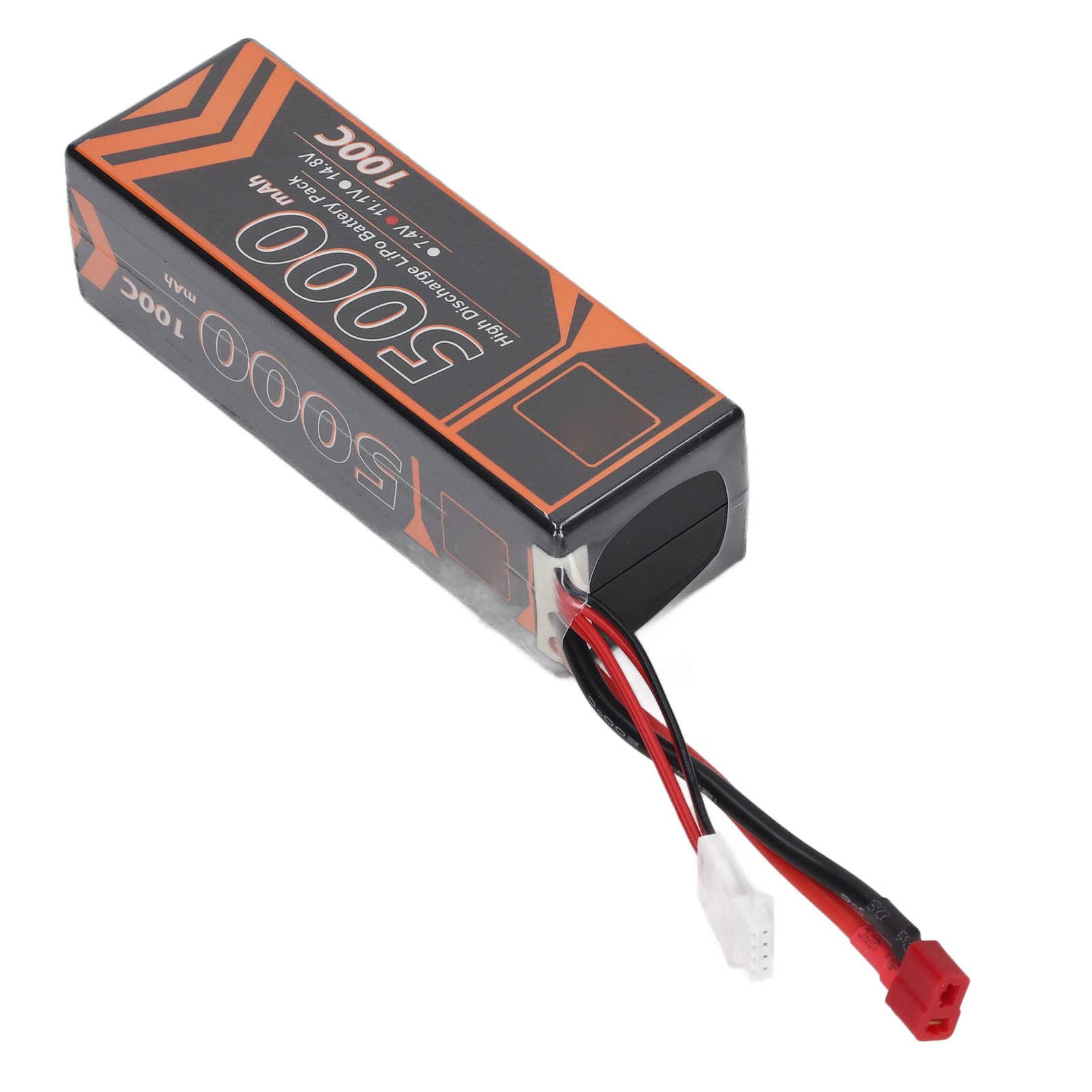 Batteria LiPo RC a Scarica Elevata da 5000 MAh per Quadricotteri FPV Racing, Batteria LiPo 3S da 11,1 V per Slash VXL E Maxx, Accessorio Spina a Forma di T Rossa