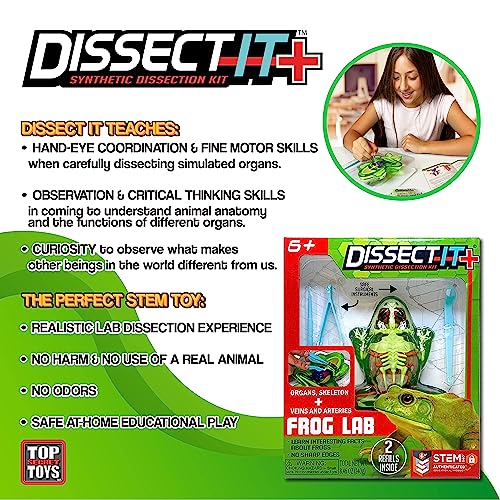 Dissect-It Plus Upgraded Frog Dissection Toy Kit, Realistic Lab Experience, No Use Of Real Frog! No Odor, Squishy Gelatin, Stem Projects, Animal Science & Anatomy Home Learning For Kids, Boys, Girls #TOP1
