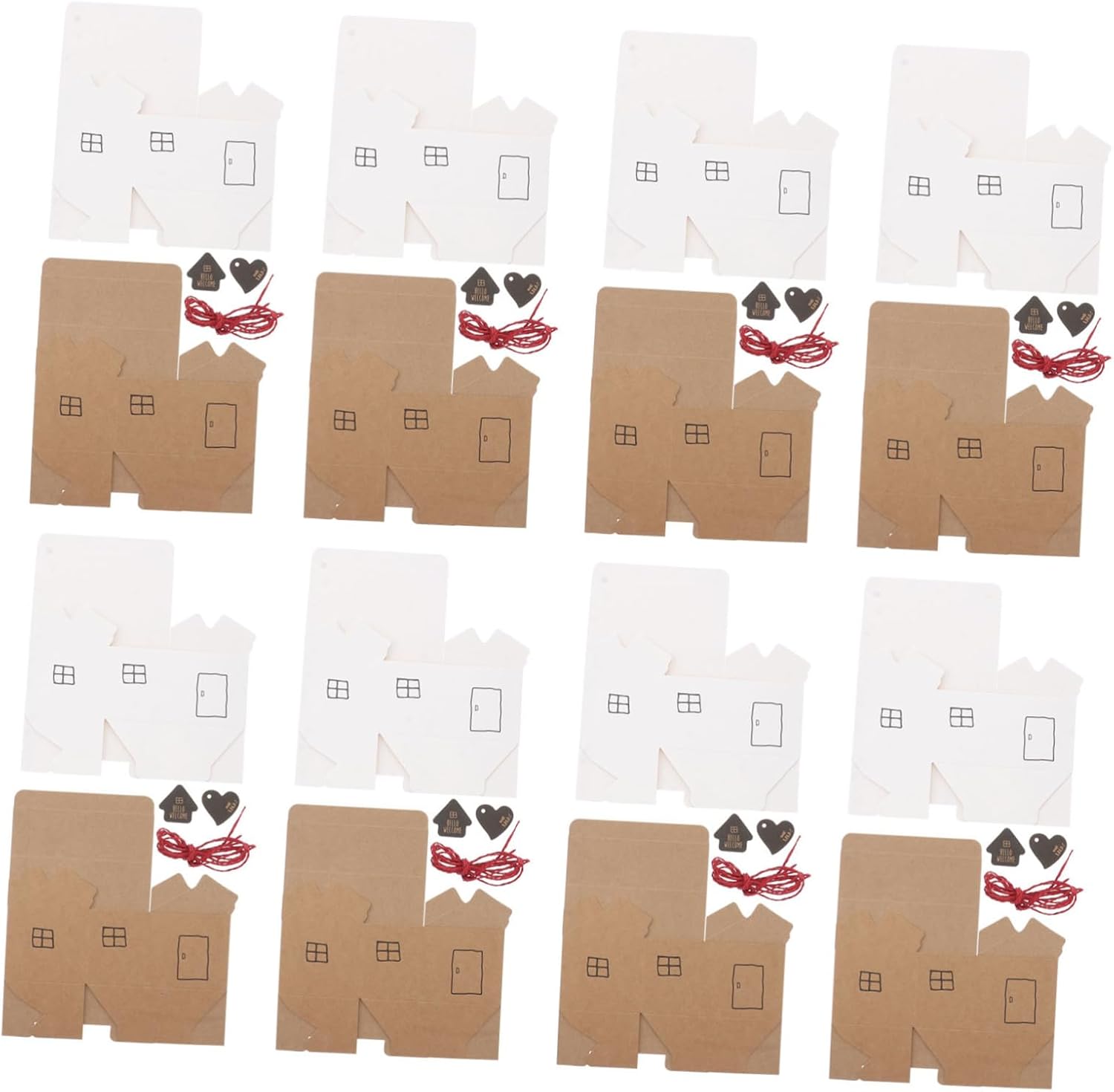 FRCOLOR 1set Retro Christmas Boxes Stickers House Storage Containers for Candy and Treats for Holiday Parties and Festive Gifting