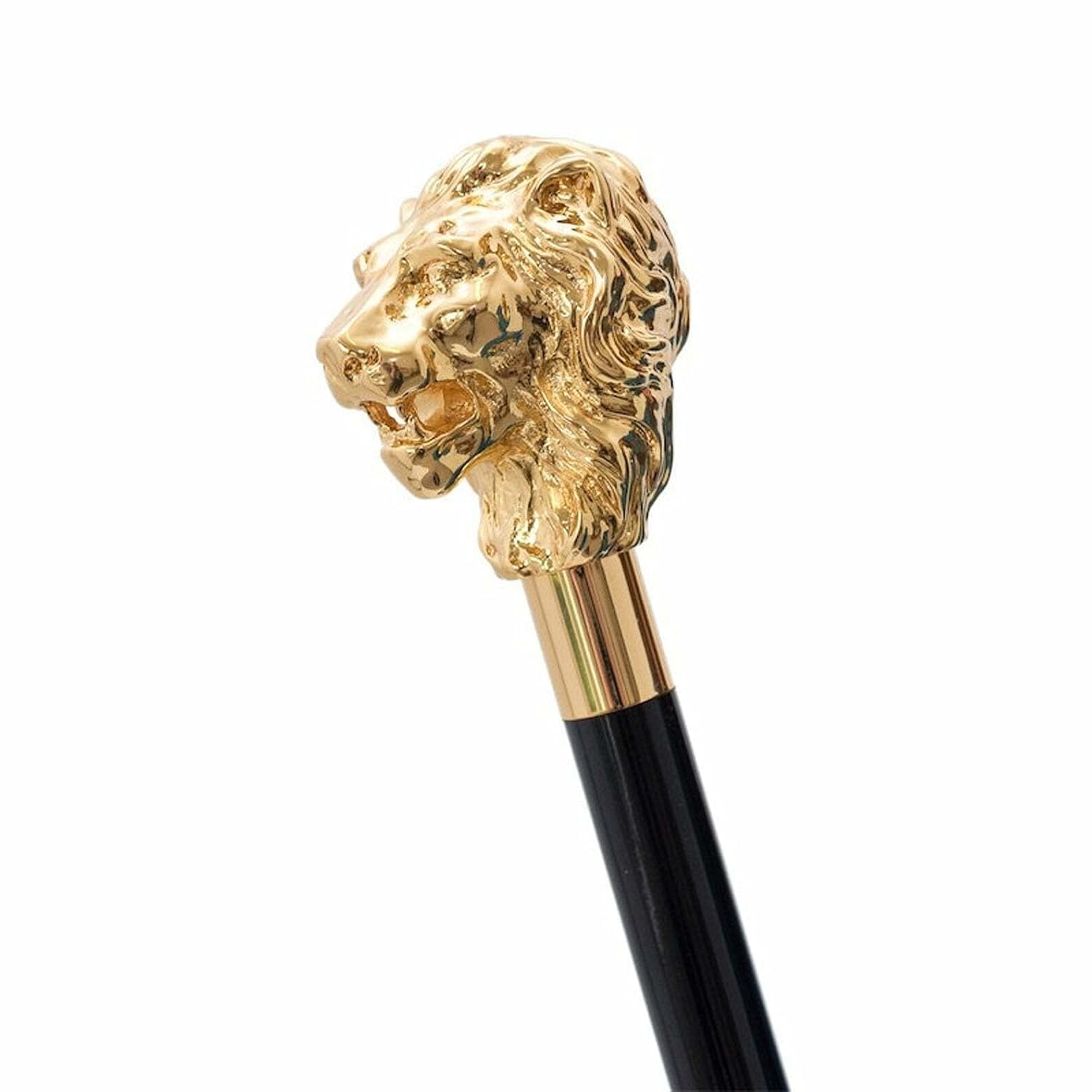 Victorian Gentleman’s Lion Cane | Handcrafted Brass Handle Wooden Walking Stick-image-19