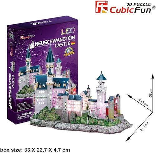 Miniatura 2 de Cubic Fun Castillo de Neuschwanstein, 128 piezas
