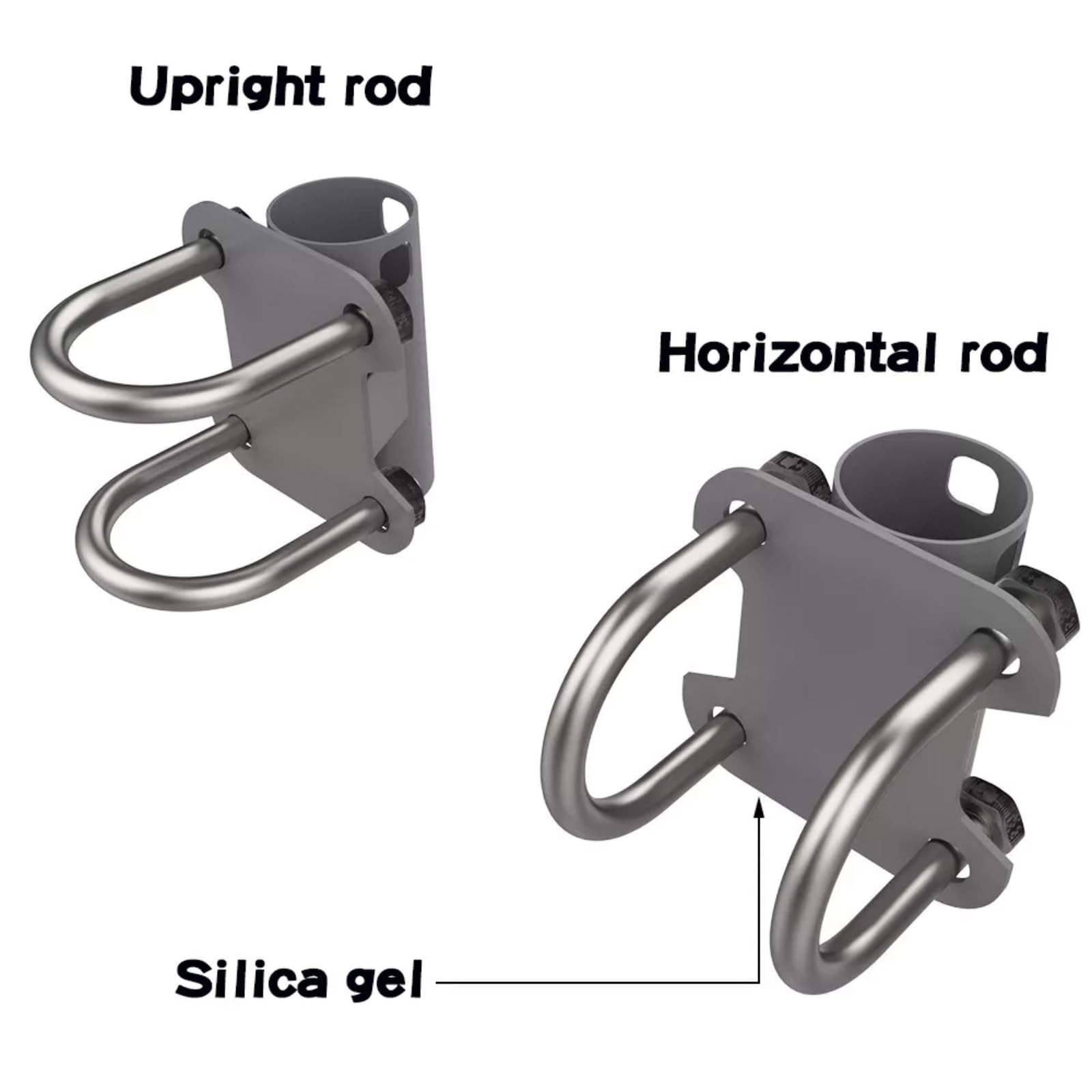 Adaptateur de mât en métal pour antenne parabolique Starlink portable à dégagement rapide en forme de U pour poteaux de 30 à 50 mm