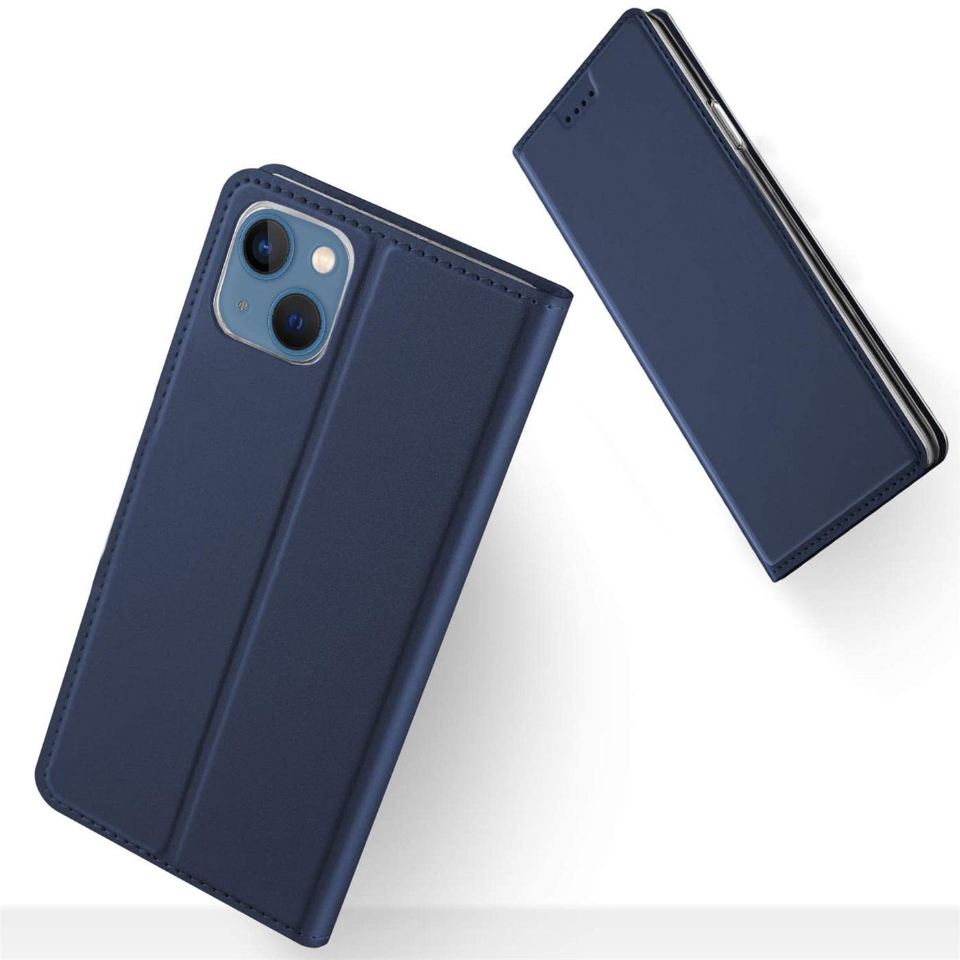 Verco Case compatible with iPhone 13, Flip Wallet Cover with Magnetic Closure for iPhone 13 Phone Case - blue - Image 2