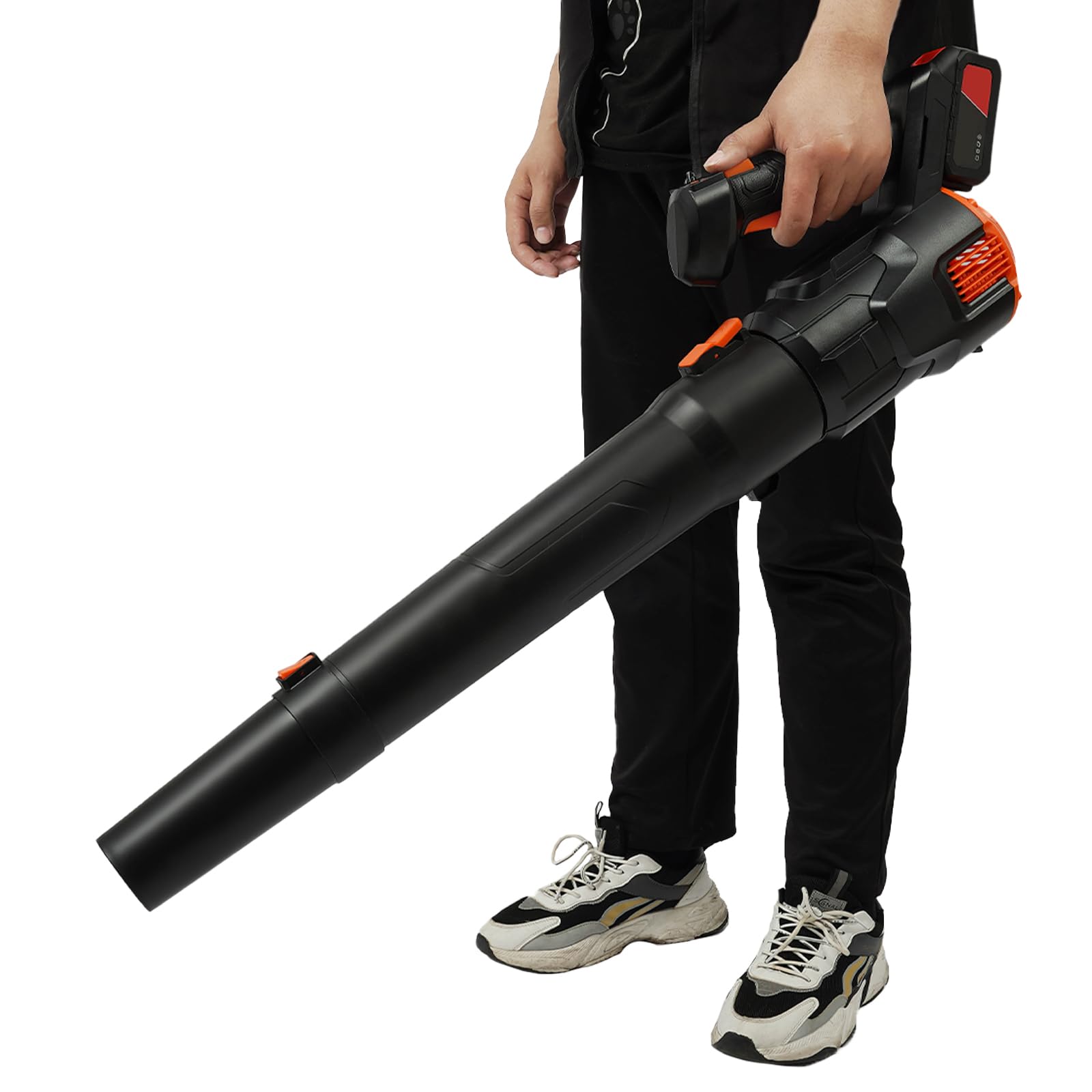 Handheld Cordless Leaf Blower And Vacuum Lithium Battery Garden Yard Leaf Blower 21V Cordless Air Blower with 4.0Ah Battery and Charger Dust Blower Kit Yard Lawn Leaf Collector Vac Leaves Blowers