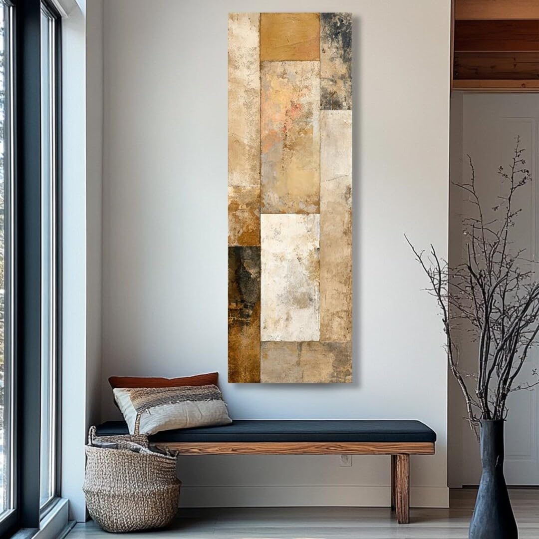 XBTYKPB Cuadro alto y estrecho, impresión en lienzo vertical alargada para oficina, comedor, sala de estar o dormitorio, obra de arte alargada y estrecha (50 x 150 cm/marco interior).