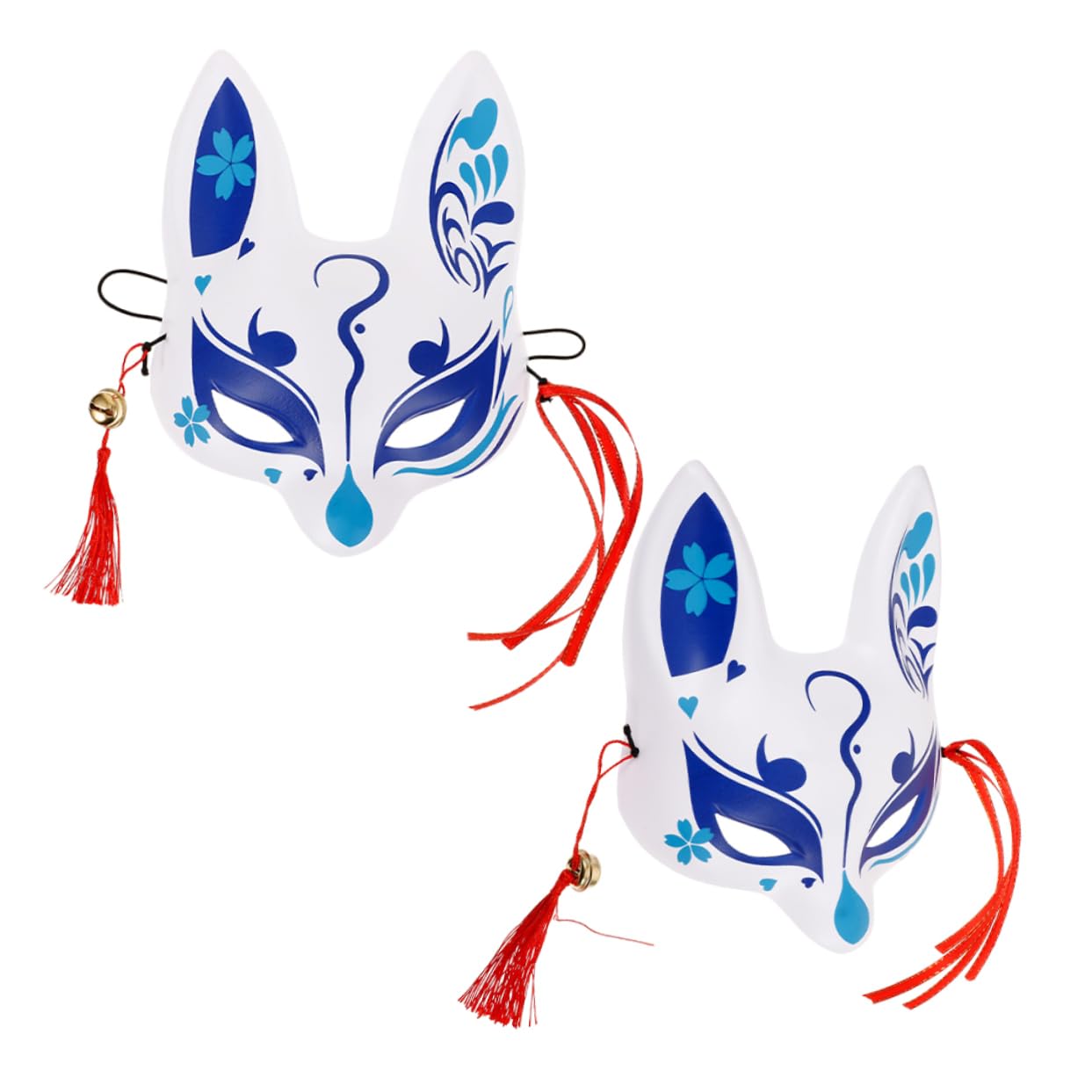 WOFASHPURET Traditional Japanese Mask Fox Cosplay Half-face Mask with Intricate Artistry for Women's Masquerade Ball and Parties