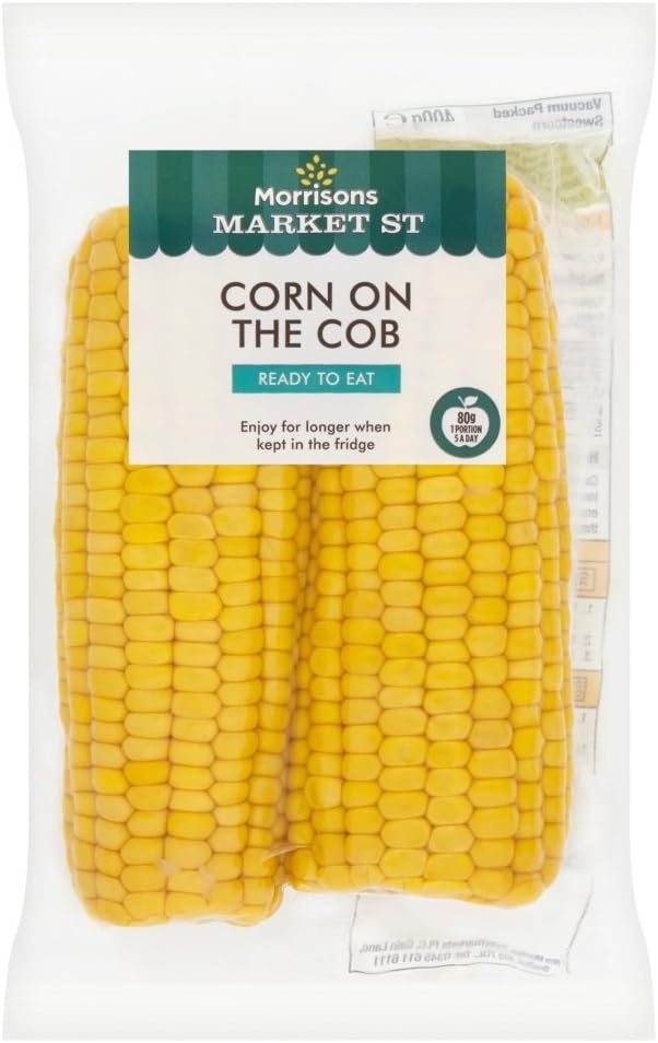 Morrisons Market St Ready to Eat Corn On The Cob, 400g Amazon.co.uk