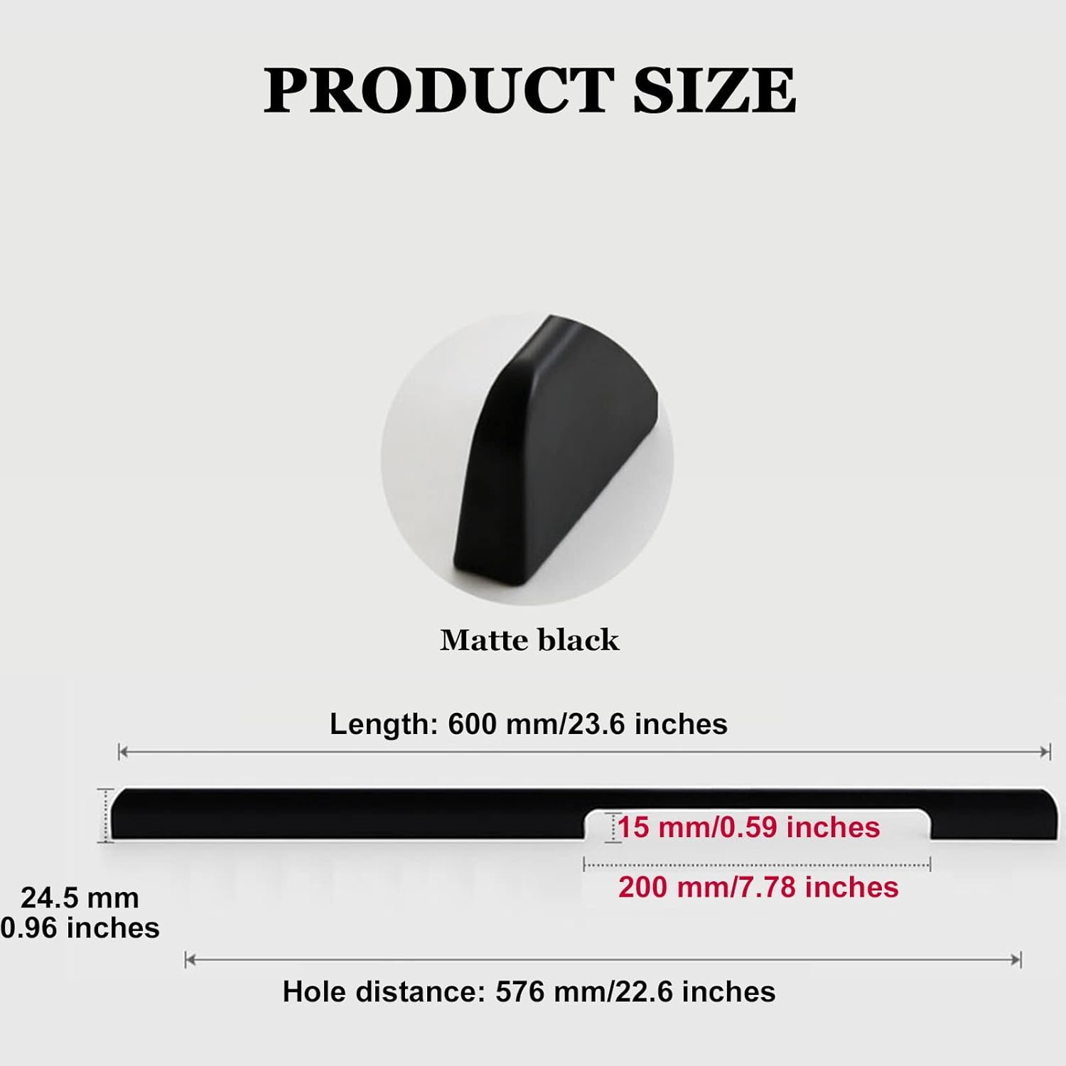 Matte Black Cabinet Pulls, 10 Pack Slim Square Bar Drawer Handles, 5 Inch Barthroom Bedroom Furniture Handles Stainless Steel, Kitchen Cabinet Handles Dresser Handles ( Color : Matte Black , Size : 22