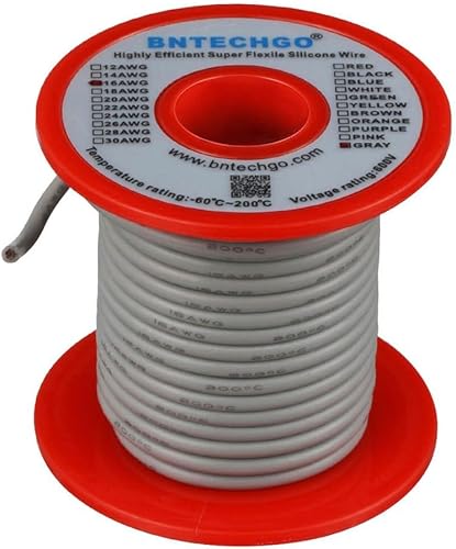 Vista 168 de Bntechgo 18 alambres de silicona suave y flexible, silicona resistente a altas temperaturas, altamente eficiente 18 AWG calibre, 150 hilos