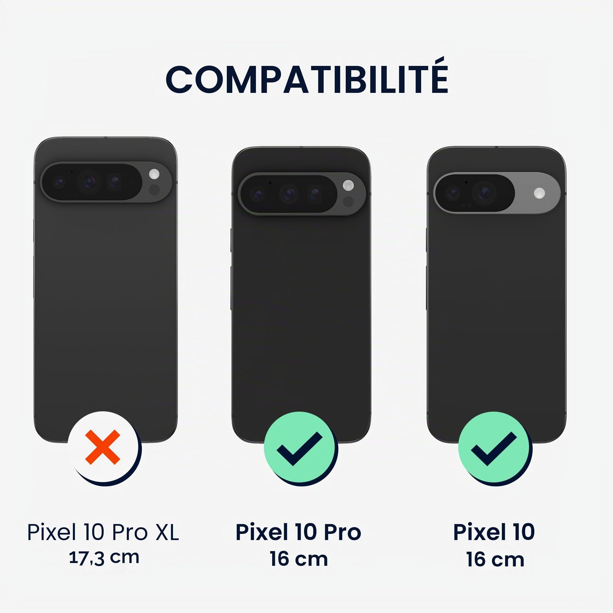 kalibri Coque de téléphone ultra fine pour Google Pixel 10 / Pixel 10 Pro - En fibre d'aramide ultra légère - Résistante aux rayures - Compatible avec MagSafe - Noir