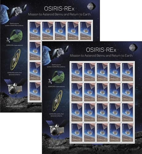 Osiris-REx Mission to Asteroid Bennu and Return to Earth (2 Sheets of 20) Forever Postage Stamps 2023 Scott 5820