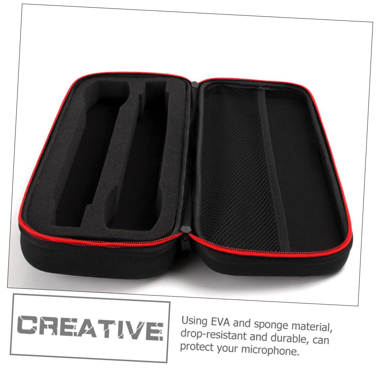 Abaodam Borsa Per Microfono Wireless Rigida Con Manico Resistente Urti E Polvere Custodia Compatta Per Microfono Senza Filo E Accessori Usb Ideale Per Karaoke Esterno