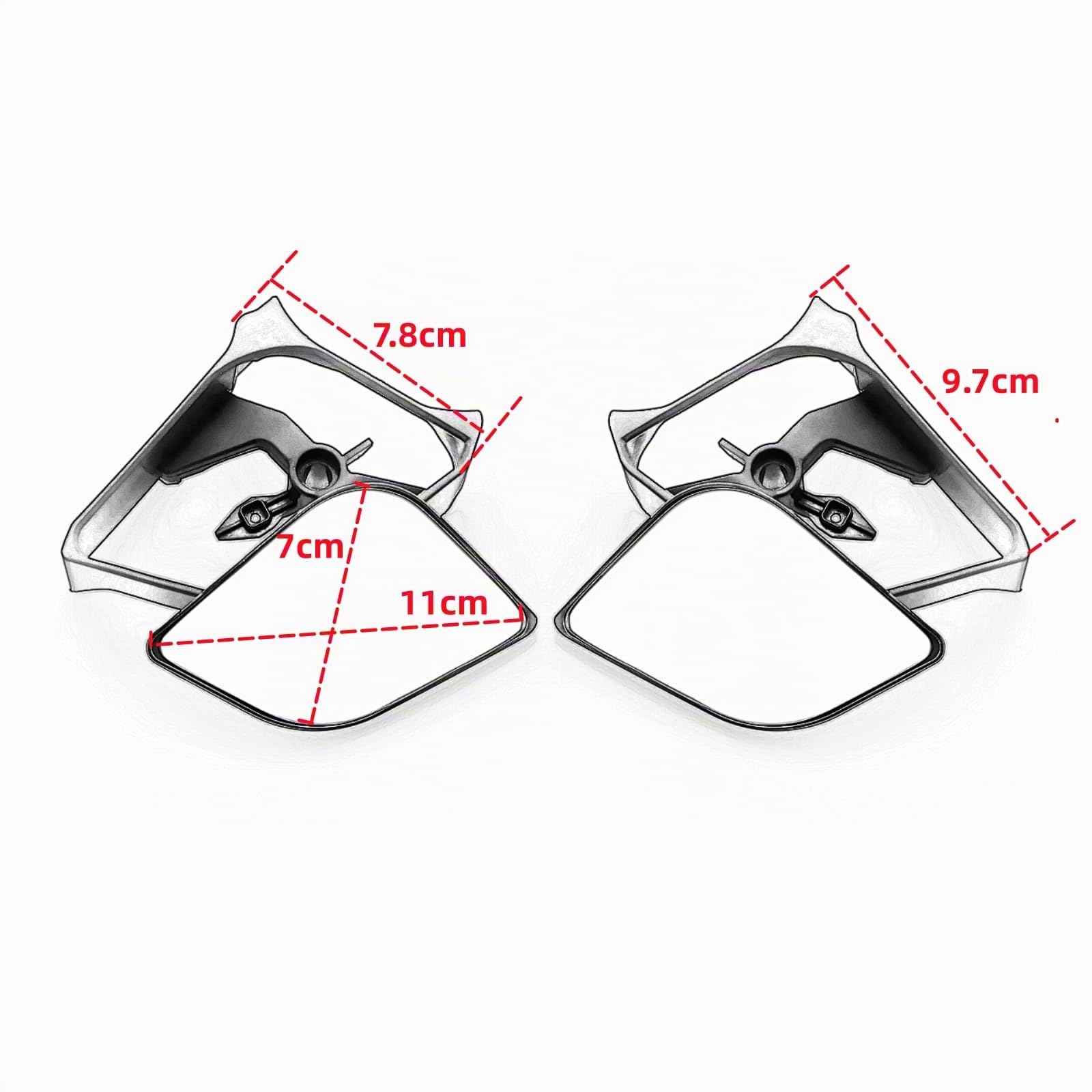 Specchietto retrovisore moto compatibile con XMAX X-MAX 250 300 400 2017-2022 Specchietti retrovisori laterali Modifica lente bianca convessa