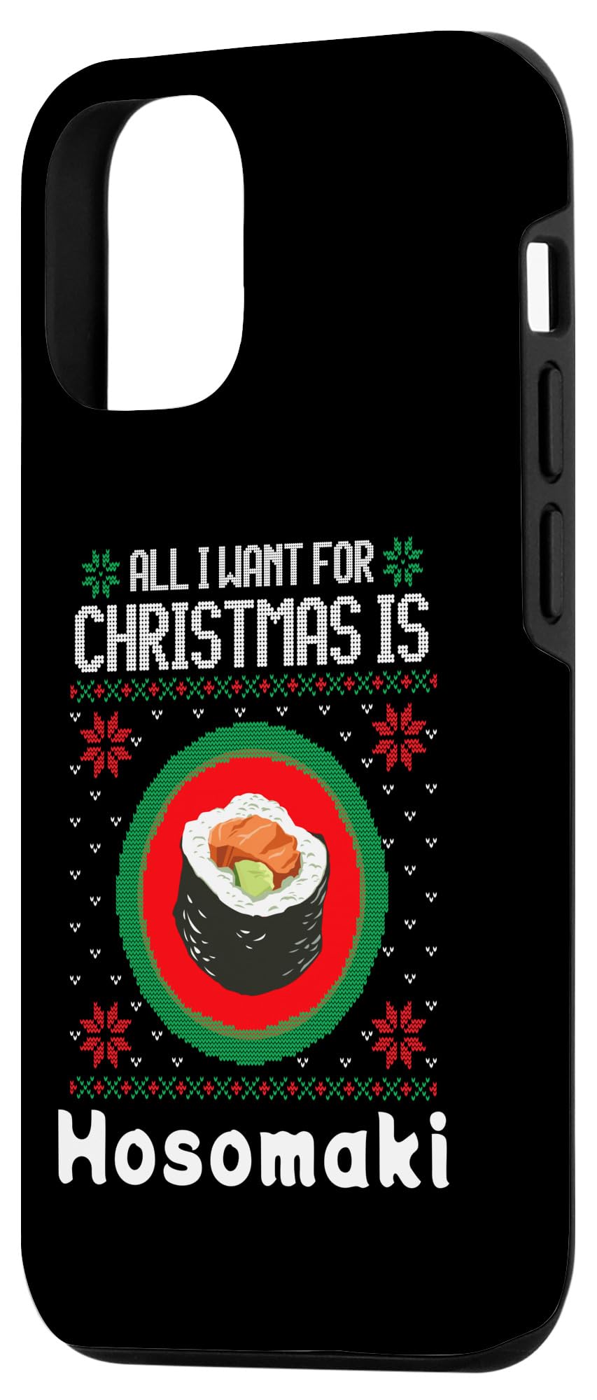 iPhone 14 Pro All I Want For Christmas Is Sushi Hosomaki Funny Japanese Case - Image 2