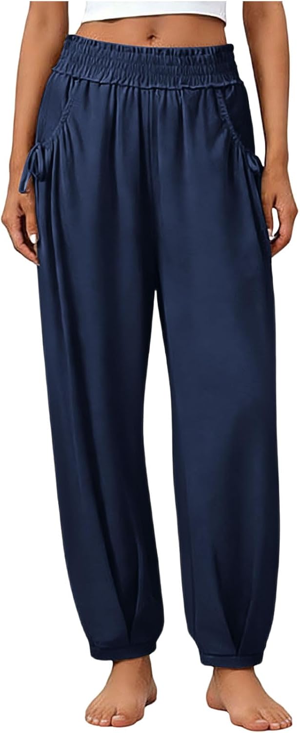 Sweatpants Women Baggy Lounge Pants Workout Gym Active High Waisted Comfy Joggers with Pockets Spring Clothes