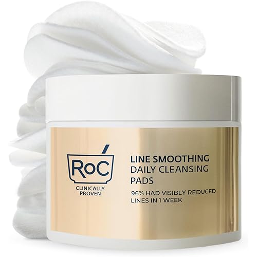 RoC Resurfacing Disks, Hypoallergenic Exfoliating Makeup Remover Pads for Wrinkles and Skin Tone, Hypo-Allergenic Skin Care, Oil-Free Daily Cleanser, 28 Count (Packaging May Vary)