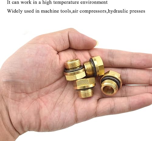 Miniatura 5 de Hahiyo Medidor de nivel para compresor, vidrio de visión G38 pulgadas, tamaño roscado, aceite masculino transparente, ajuste líquido, sin fugas,