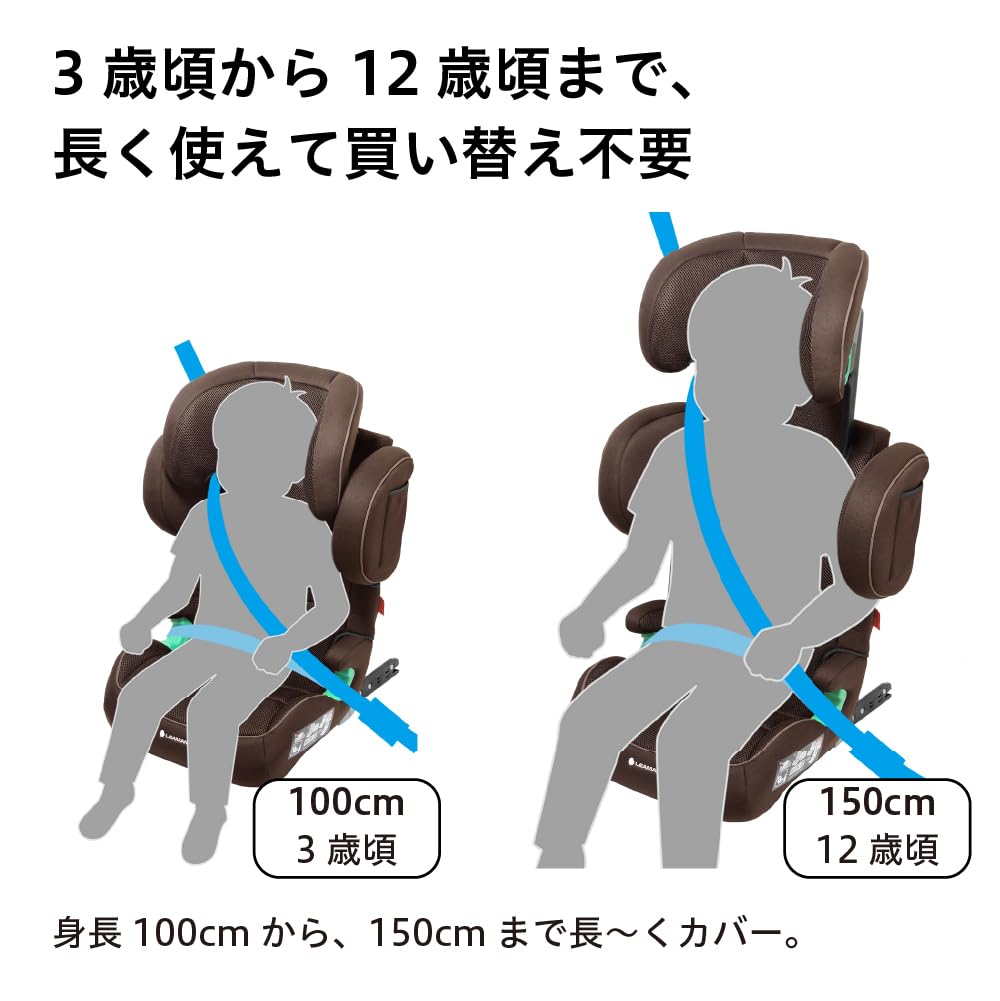 Amazon | リーマン ハイバックジュニアISOFIX R129 ブラウン JG503 