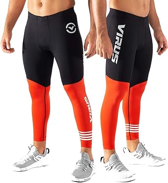 mens orange compression pants