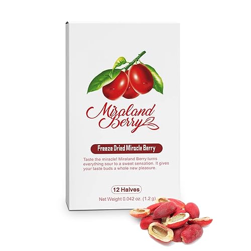 MiralandBerry baya milagrosa liofilizada 12 mitades bayas convierte los alimentos agrios en dulces corte la ingesta de azúcar potenciador de la disponible en Yaxa Colombia