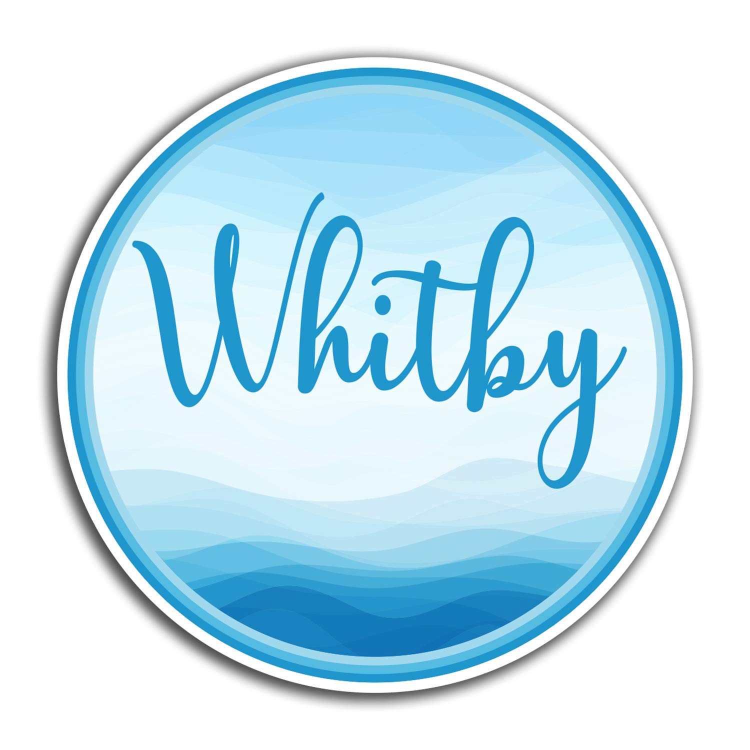 Destination Vinyl Ltd Multi 2 X 10Cm Whitby England Vinyl Stickers - Travel Sticker Laptop Luggage #23766 (10Cm Wide)
