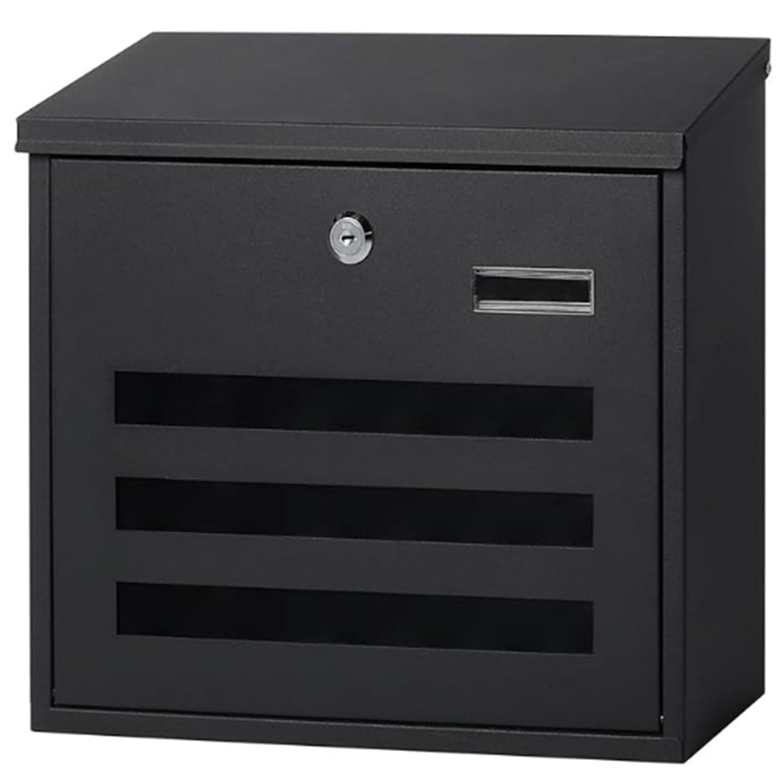Zamykana metalowa skrzynka ścienna, Flip Top Design, przezroczyste okno do łatwego oglądania, odporne na warunki atmosferyczne stalowe pudełko dla bezpiecznej dostawy i organizacji paczek domowych