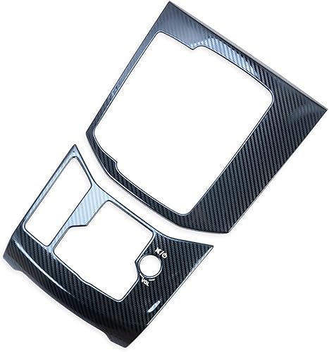 Kadore Cubierta interior del marco del panel de cambios para Mazda CX-5 CX5 2017-2023 Transmisión automática de acero inoxidable estilo fibra de