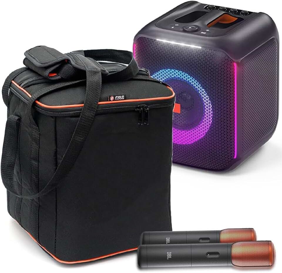 Case Bolsa Bag Polo Culture Compatível com Partybox Encore C/Bolso P/Microfones