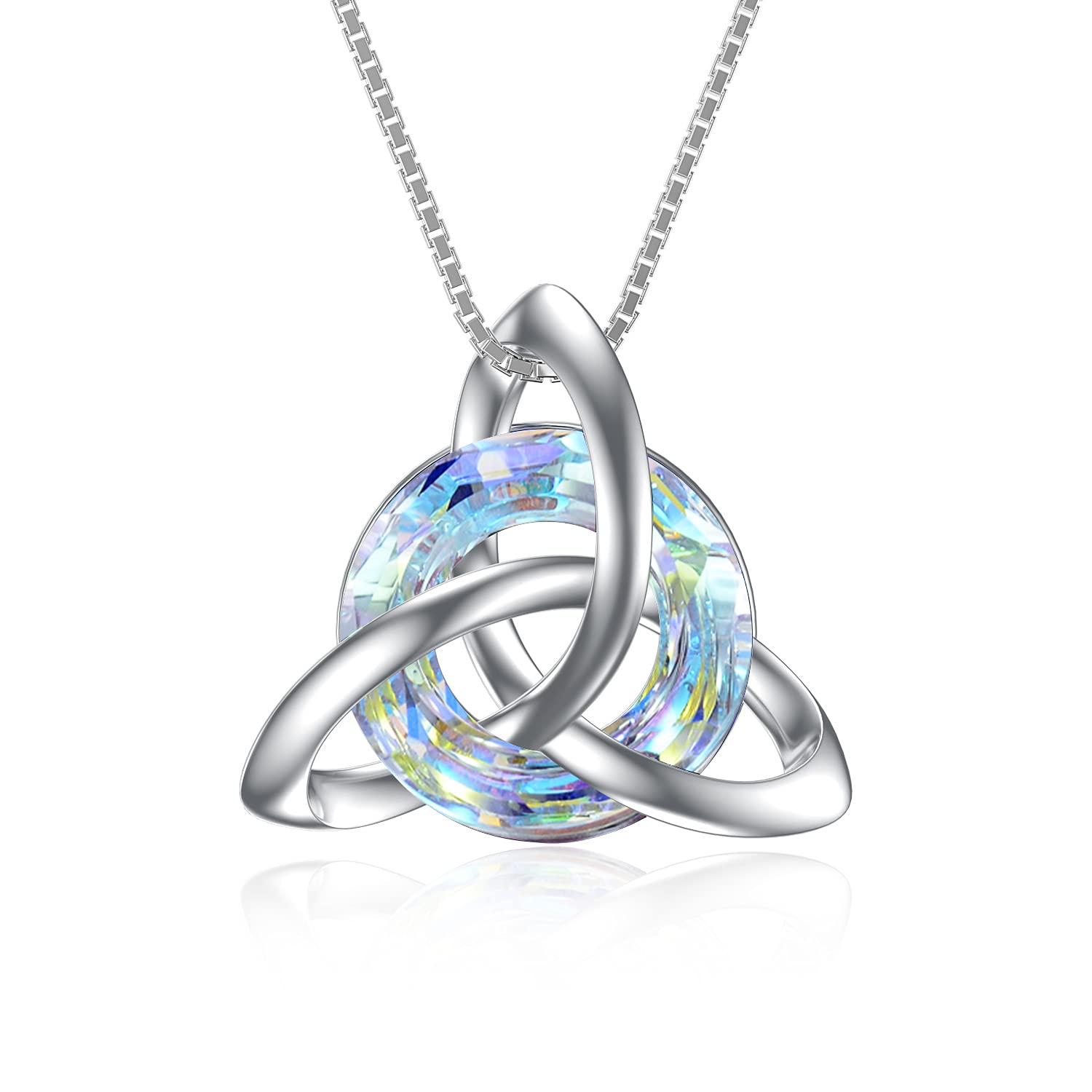 Collana con ciondolo a forma di bussola, in argento Sterling, con opale sintetico, per donne e ragazze