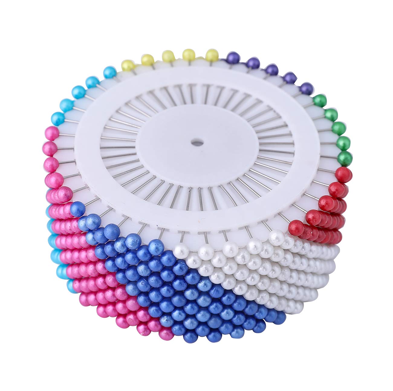 Y&YUAN Alfileres de costura de color de 1.5 pulgadas con cabeza de bola perlada para coser y acolchar (1440 piezas)