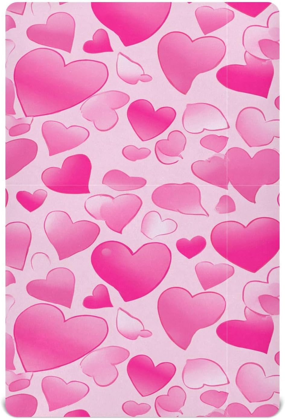 Beautiful and Cute Heart Seamless Pattern Vector Baby Cribs Sheets Boys Girls Bassinet Sheets Play Sheets Playard Sheet Toddler Stretchy Bed Sheet for Baby Kids Halloween S